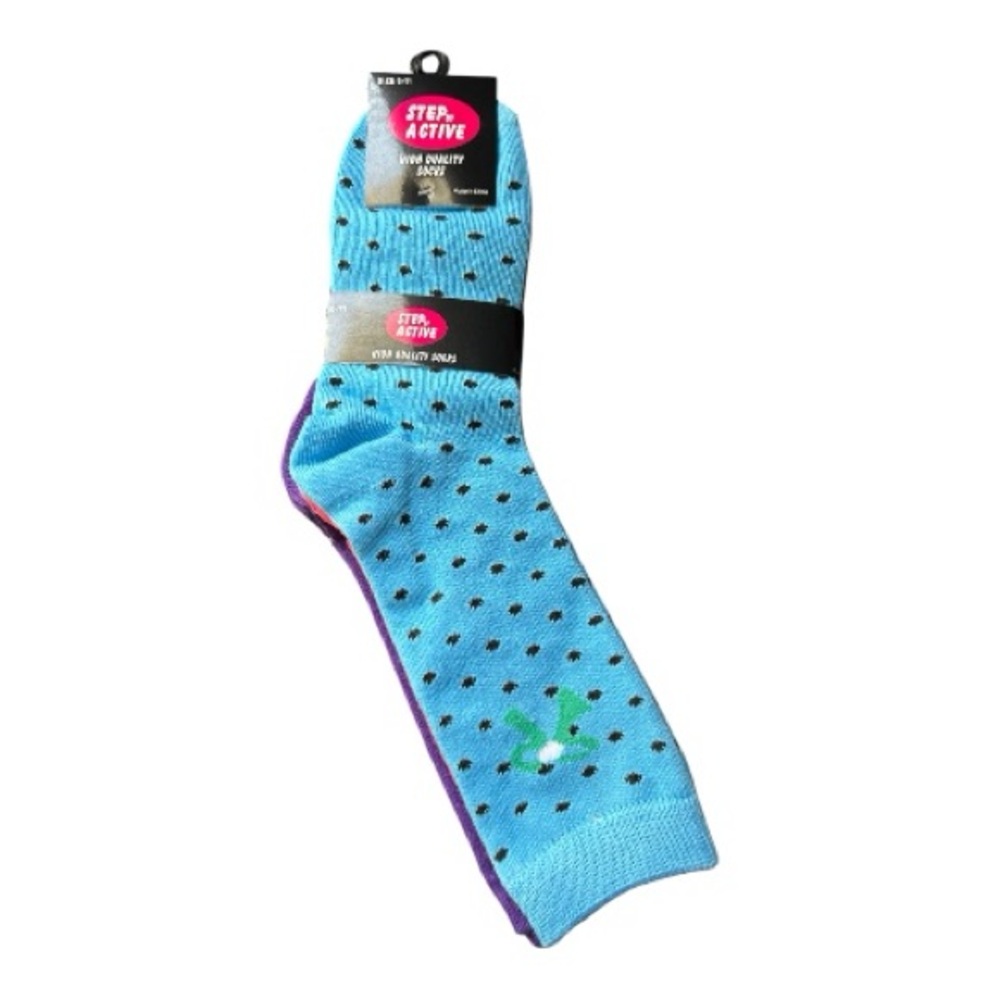 Step By Active Polka Dot Women's Socks Size 9-11